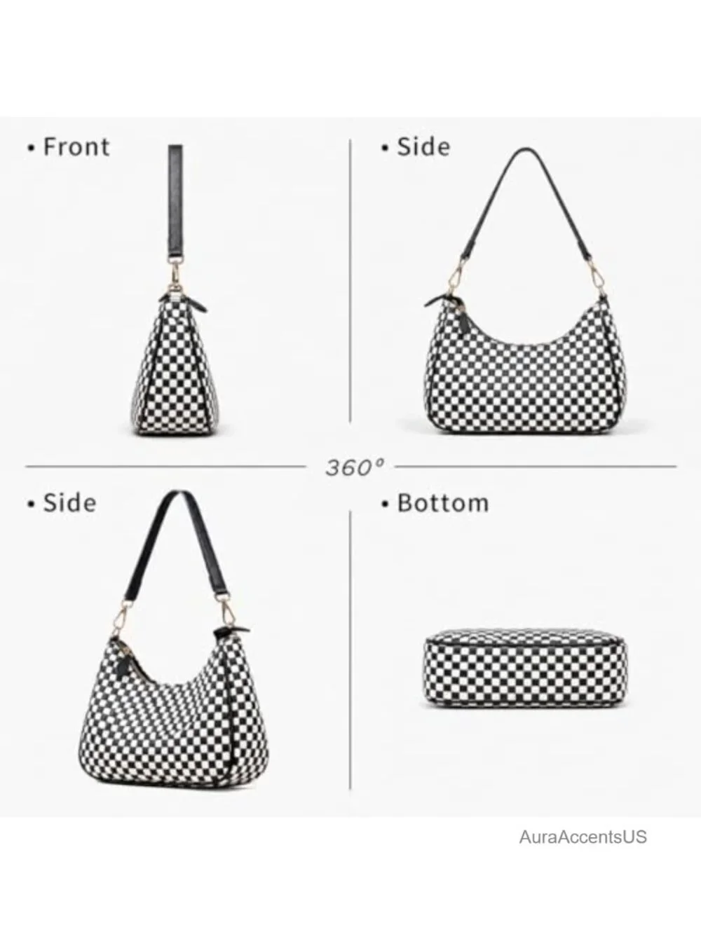 Woven Shoulder Bag Crescent Tote Y2K Vegan Leather Hobo Crossbody